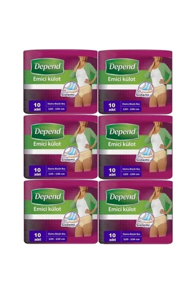 Depend STD Depend Emici Külot Hasta Bezi XL - Extra Büyük Kadın 60 Adet (6PK*10) ( TEKLİDİR ) ürün görseli 1