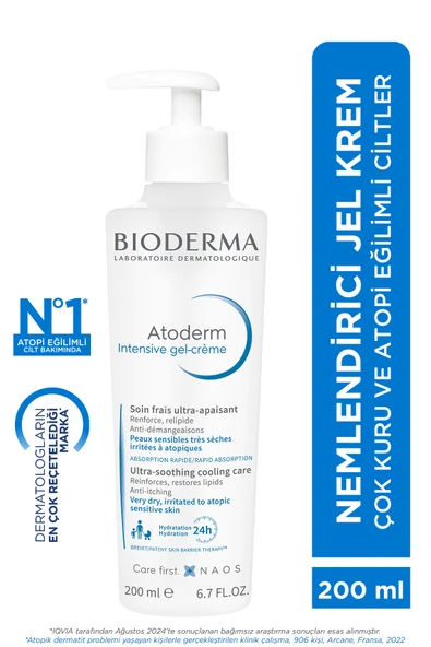 Bioderma Atoderm Intensive Gel-Cream Çok Kuru Atopi Eğilimli Cilt Yatıştırıcı Jel Krem Niasinamid 200ml ürün görseli 1