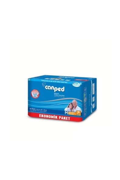 Canped Hasta Bezi Yetişkin Bel Bantlı Tekstil Yüzey M - Orta - Medium 18 Adet Tekli Pk ürün görseli 1