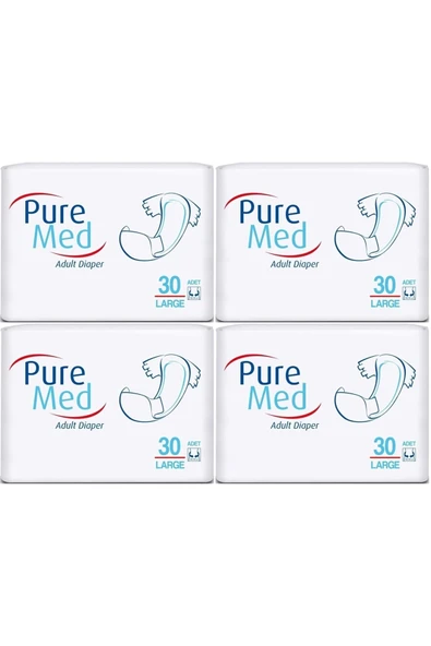 Puremed Hasta Bezi Bel Bantlı Tekstil Yüzey Large L-büyük 120 Adet (4PK*30) ürün görseli 1