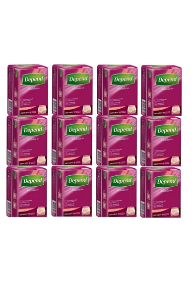 Depend Kadın Emici Külot Hasta Bezi Orta Boy Medium Beden 120 Adet ürün görseli 1