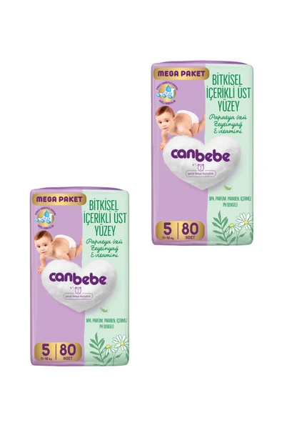 Canbebe Bebek Bezi 5 Numara 160'lı ürün görseli 1