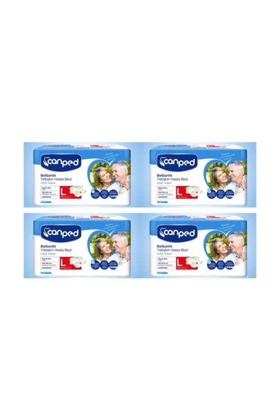 Canped Belbantlı Polietilen Hasta Bezi Büyük Boy(l) 30'lu 4 Paket ürün görseli 1