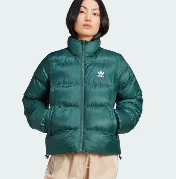 Adidas Adicolor Dolgulu Yeşil Kısa Mont JD0416 ürün görseli 1