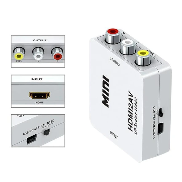 Fully G-573O HDMI To RCA Mini Model 1920X1080 Çevirici Konvertör ürün görseli 1