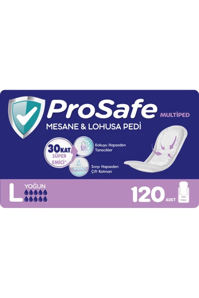 PROSAFE Multiped Lohusa ve Mesane Pedi Yoğun 120 Adet (10X12) ürün görseli 1