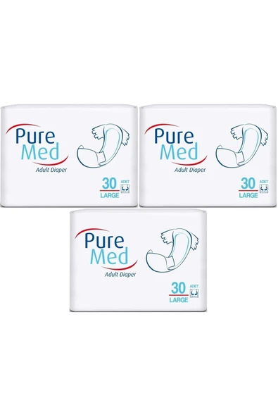 Puremed Hasta Bezi Bel Bantlı Tekstil Yüzey Large L-büyük 90 Adet (3PK*30) ürün görseli 1