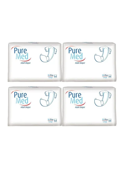 Puremed Hasta Bezi Tekstil Yüzey Yetişkin Hasta Bezi Büyük Large Boy 30'lu 4 Paket 120 Kullanım ürün görseli 1