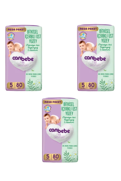 Canbebe Bebek Bezi 5 Numara 240'lı - Resim 2