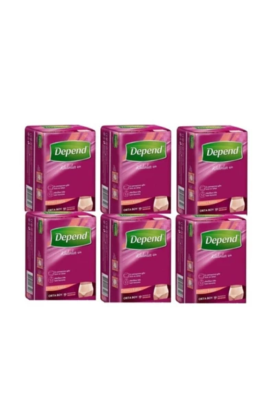 Depend Kadın Emici Külot 60 Adet Orta Boy 36-42 Beden ürün görseli 1