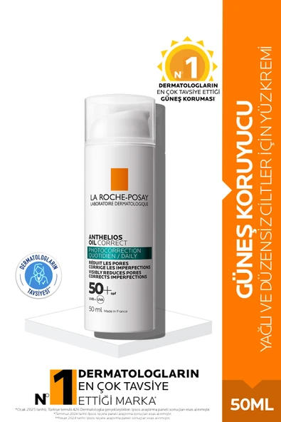 La Roche Posay Anthelios Oil Correct Spf 50 Yağlı Ve Akneye Eğilimli Ciltler Için Yüz Güneş Kremi ürün görseli 1