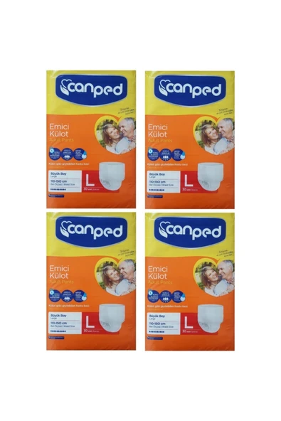 Canped Emici Külot Büyük Boy Large Hasta Bezi 30'lu 4 Paket ürün görseli 1