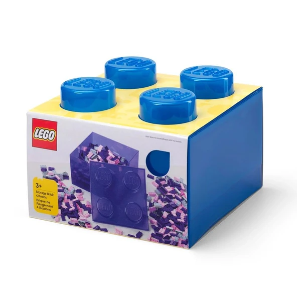 LEGO Storage 253221 2*2 Translucent Blue Storage Brick ürün görseli 1