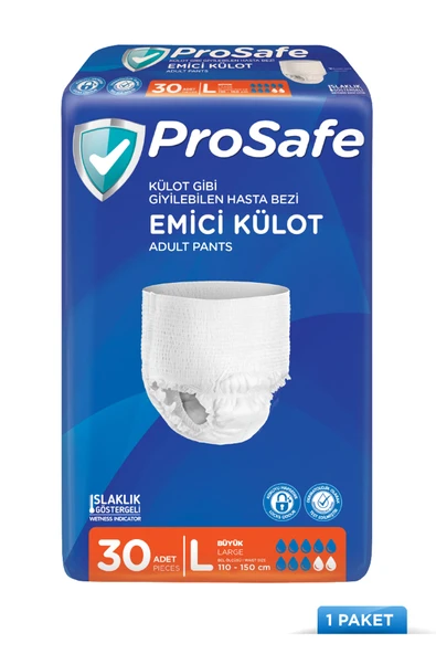 PROSAFE Külotlu Yetişkin Hasta Bezi Emici Külot Büyük (L) 30'lu ürün görseli 1