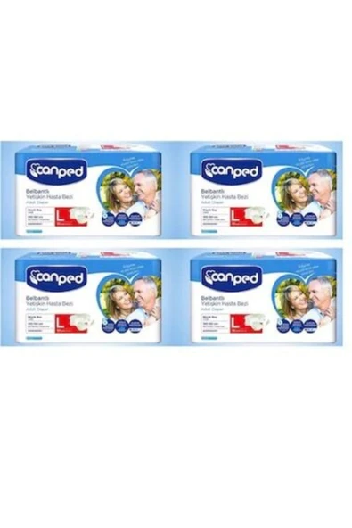 Canped 30 Lu Large Belbantlı Hasta Bezi 4 Paket 120 Adet ürün görseli 1