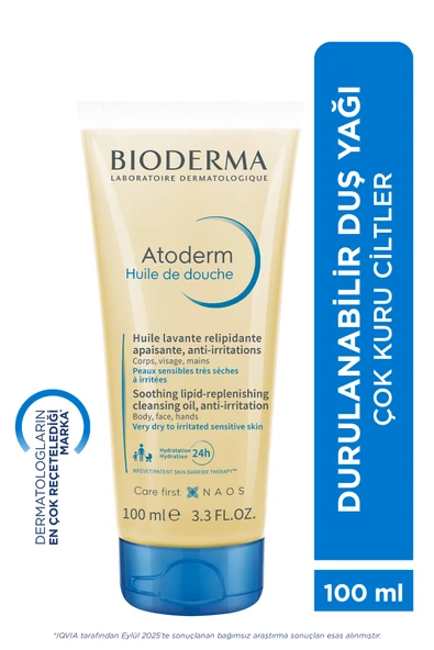 Bioderma Atoderm Kuru Ve Çok Kuru Ciltler Için Yüz Ve Vücut Temizleyici Duş Yağı 100 ml ürün görseli 1