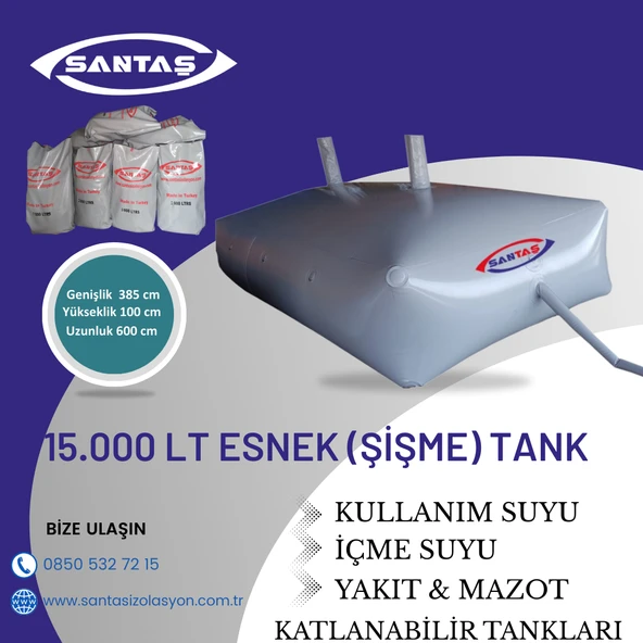 15.000 LT ŞİŞME ESNEK SU DEPOSU(KULLANIM AMAÇLI) ürün görseli 1