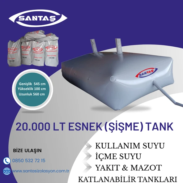 20.000 LT ŞİŞME ESNEK SU DEPOSU(KULLANIM AMAÇLI) ürün görseli 1