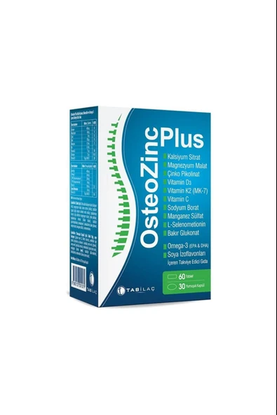Osteozinc Plus 60 Tablet 30 Kapsül ürün görseli 1