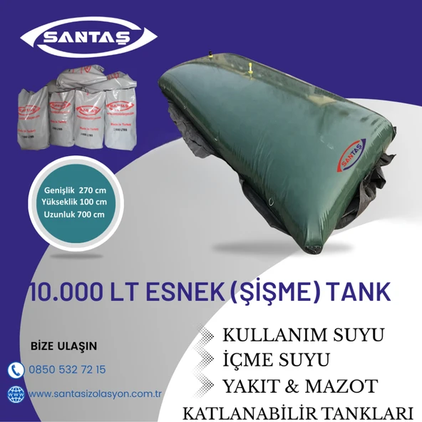 10.000 LT ŞİŞME ESNEK SU DEPOSU(KULLANIM AMAÇLI) ürün görseli 1