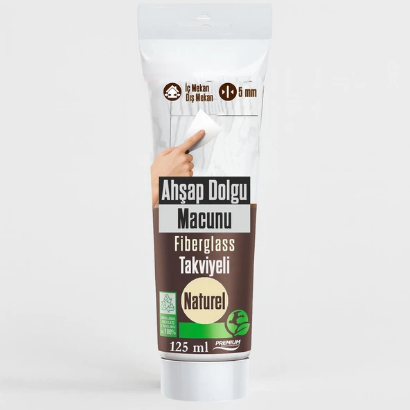 Kullanım Hazır Ahşap Parke Tamir Macunu NATÜREL RENK Mobilya Masa Dolgu Çatlak Çizik Giderici 125 ML ürün görseli 1