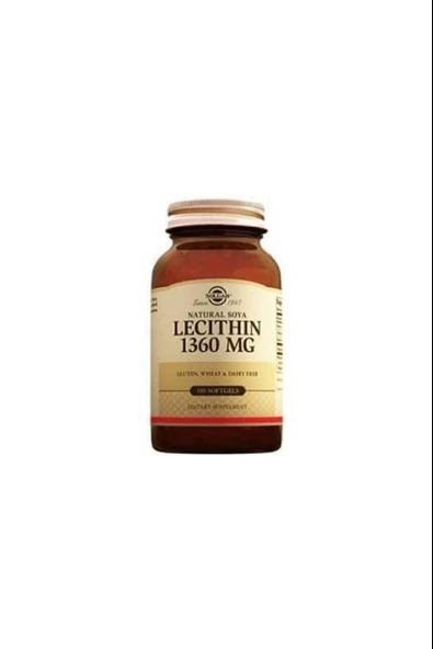 Solgar Soya Lecithin 1360 mg 100 Kapsül - Resim 2