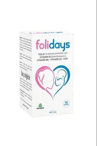 Nbt İlaç Folidays 90 Kapsül ürün görseli 1