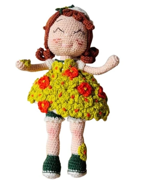 Çiçek Cümbüşü Bebek Amigurumi Organik Oyuncak ürün görseli 1
