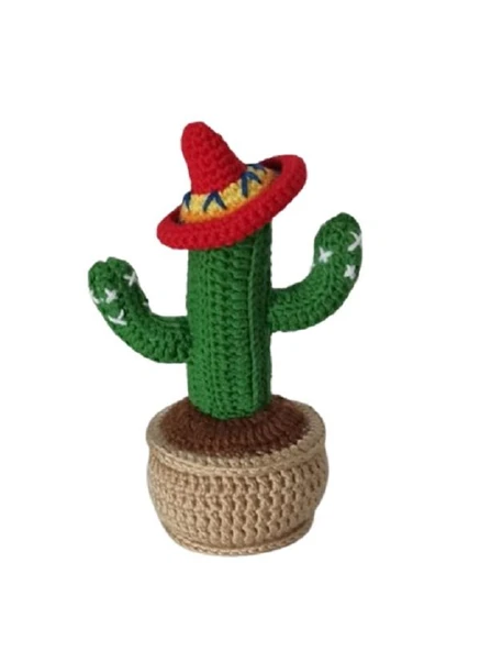 Meksika Kaktüs Amigurumi Organik Oyuncak ürün görseli 1