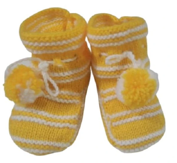 Örgü Limon Modeli Kız Bebek Patiği ürün görseli 1