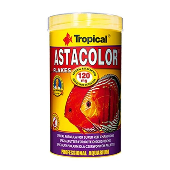 Tropical Astacolor 100ml - Discus ve Süs Balıkları İçin Renk Canlandırıcı Pul Yem ürün görseli 1