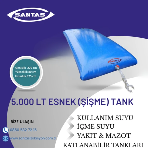 5.000 LT ŞİŞME ESNEK SU DEPOSU(KULLANIM AMAÇLI) ürün görseli 1