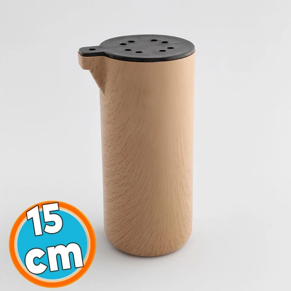 Mobilya Kanepe Koltuk Yatak Baza Yükseltme Ayağı Ayakları Plastik Kubik Kayın Beji 15 cm ürün görseli 1