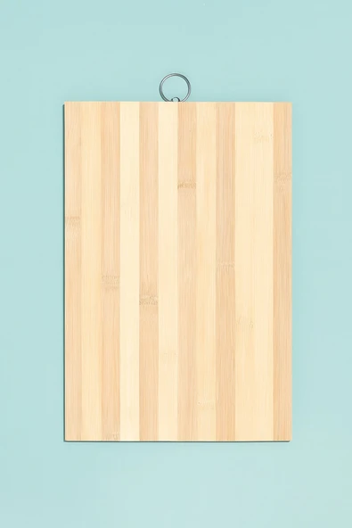 Bambu Kesme Tahtası 27x30 cm, Doğal  Bambu Doğrama ve Sunum Tahtası ürün görseli 1