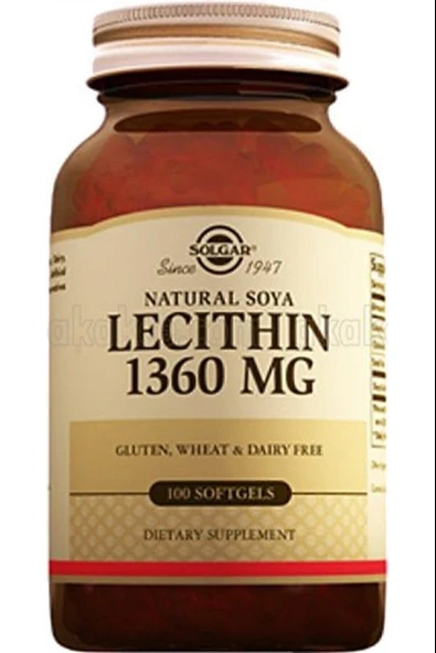 Solgar Soya Lecithin 1360 mg 100 Kapsül ürün görseli 1