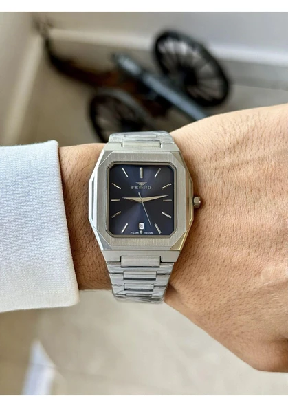 Ferro F11481AWT-A3 Quartz Çelik Gri Lacivert Kadran 39 mm Erkek Kol Saati ürün görseli 1