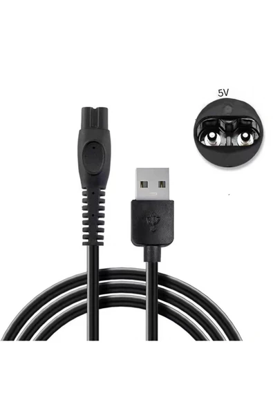 silabor Phlps S1113/1115 tıraş makinesi şarj kablosu, 5V Usb evrensel, S2313X5005S5831PQ888 ile uyumludur ürün görseli 1
