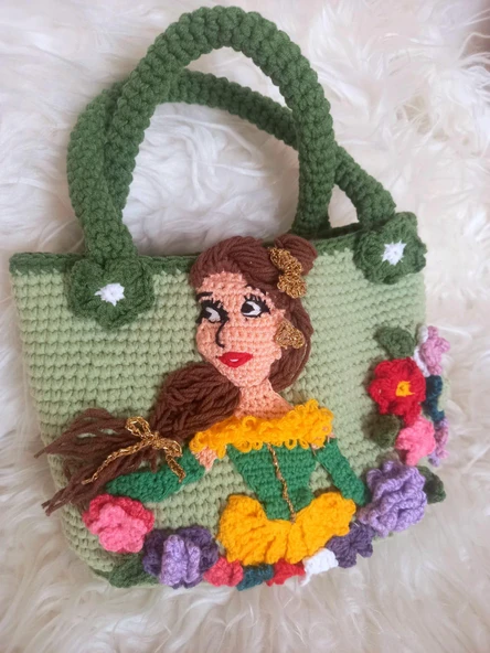 Prenses Çanta Amigurumi Organik Oyuncak ürün görseli 1