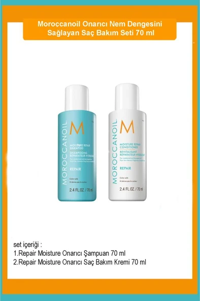 Moroccanoil Onarıcı Nem Dengesini Sağlayan Saç Bakım Seti ürün görseli 1