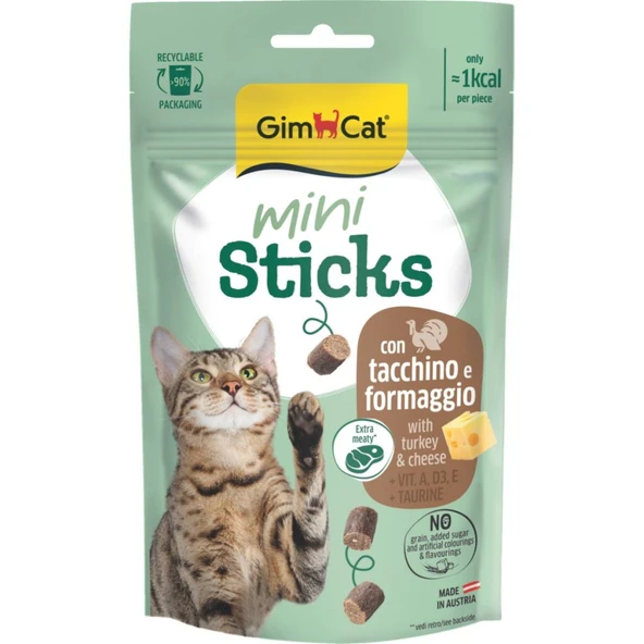 Gimcat Mini Sticks Hindili&Peynirli Ödül Çubukları 50 gr ürün görseli 1