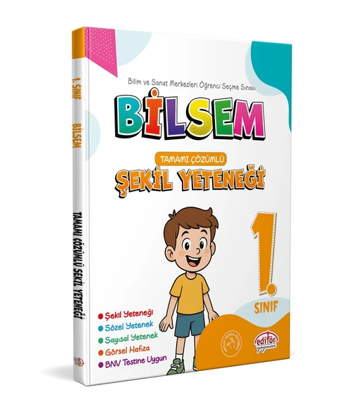 1. Sınıf Bilsem Şekil Yeteneği Tamamı Çözümlü Editör Yayınevi ürün görseli 1
