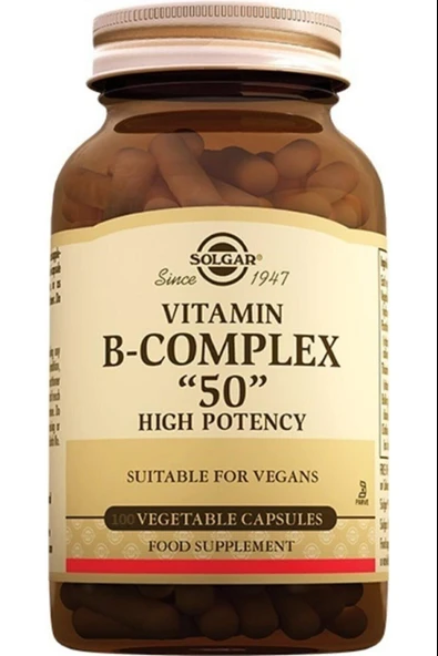 Solgar Vitamin B Complex 50 Mg 100 Kapsül ürün görseli 1