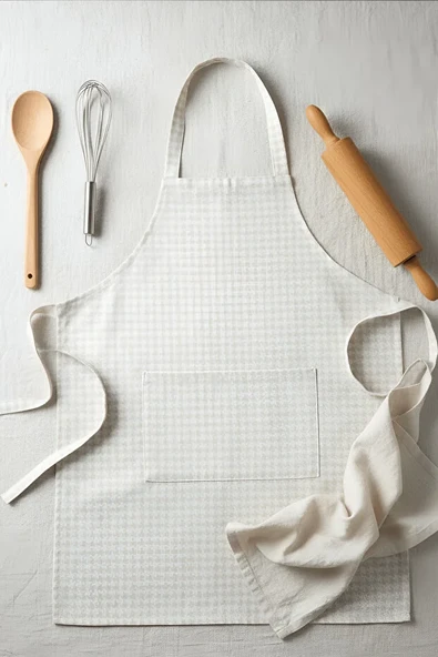 Bej Gabardin Kazayağı Kumaş Mutfak Aşçı Önlüğü Master Chef ürün görseli 1