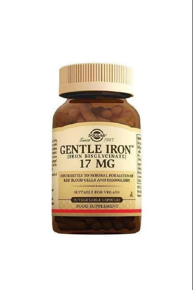 Solgar Gentle Iron 17mg 90 Kapsül ürün görseli 1