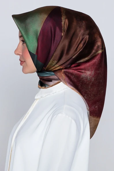 Saf Sura ipek Eşarp (S) (Nostalji Sura)  8117D ürün görseli 1