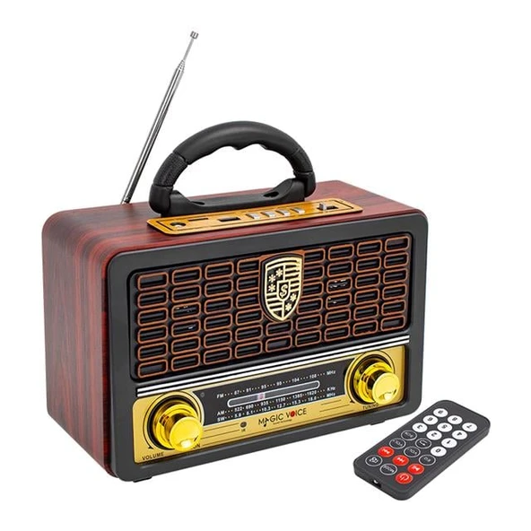 Magicvoice MV-110BT USB - SD - FM - Bluetooth Destekli Nostaljik Radyo ürün görseli 1