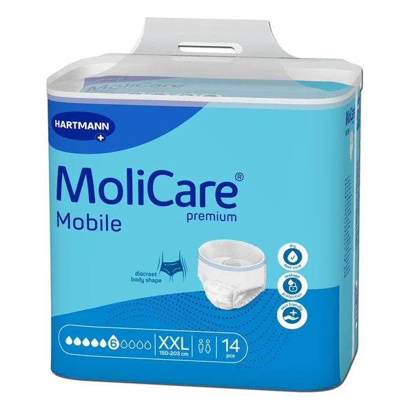 MOLİCARE 6 DAMLA KÜLOT BEZ 2XLARGE 14 LÜ * 6 PAKET ürün görseli 1