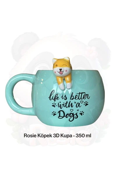 Köpek Figürlü Seramik Kupa 350 ml ürün görseli 1
