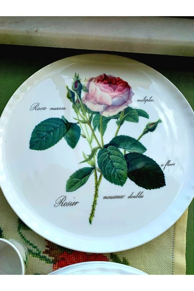 Roy Kirkham Redoute Roses Serisi Kemik Porselen Çiçek Desenli 31 cm Büyük Servis Tabağı ürün görseli 1