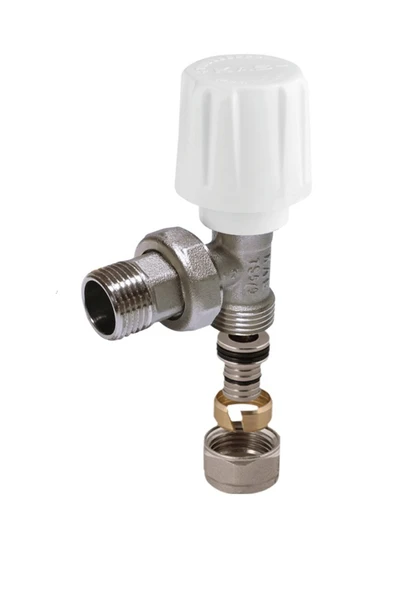 1 adet-KAS 1/2″ Pex-B Bağlantılı Köşe Rakorlu Radyatör Vanası | Dayanıklı Pirinç Gövde | Isıtma Sistemleri İçin Güvenli & Sızdırmaz Bağlantı ürün görseli 1